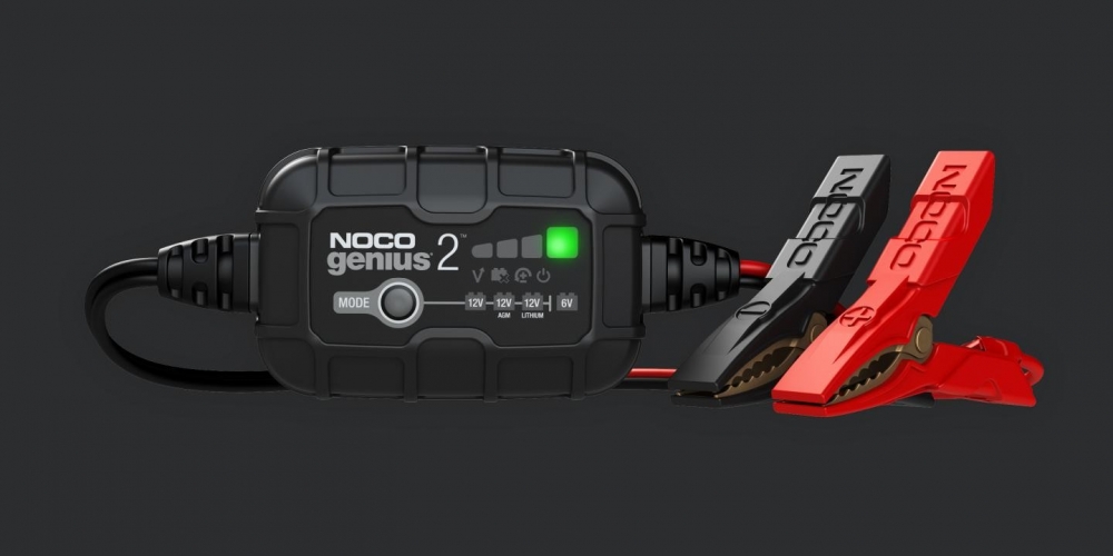 noco genius 2uk 6/12v 2a battery charger (lithium compatible)