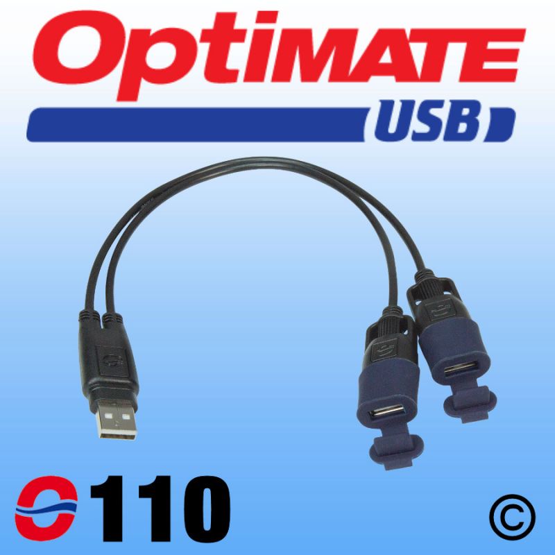 O110 Weatherproof USB 2:1 Y-Splitter Lead