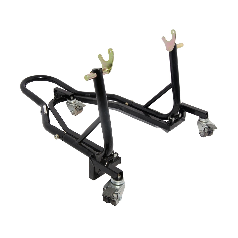 biketek 360 degree rear floating paddock stand - black