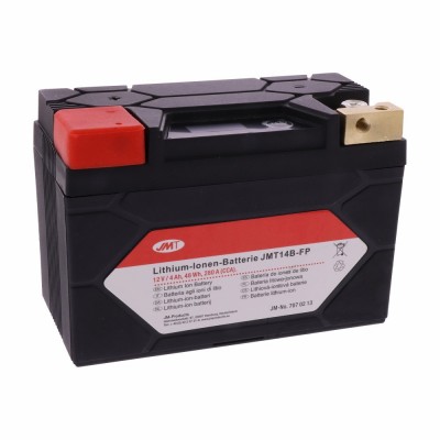 JMT14B-FP Lithium ion motorcycle battery with Digital charge indicator