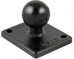 2" x 1.7" adapter / base with 1" ball and amps pattern (garmin zumo, tomtom rider)